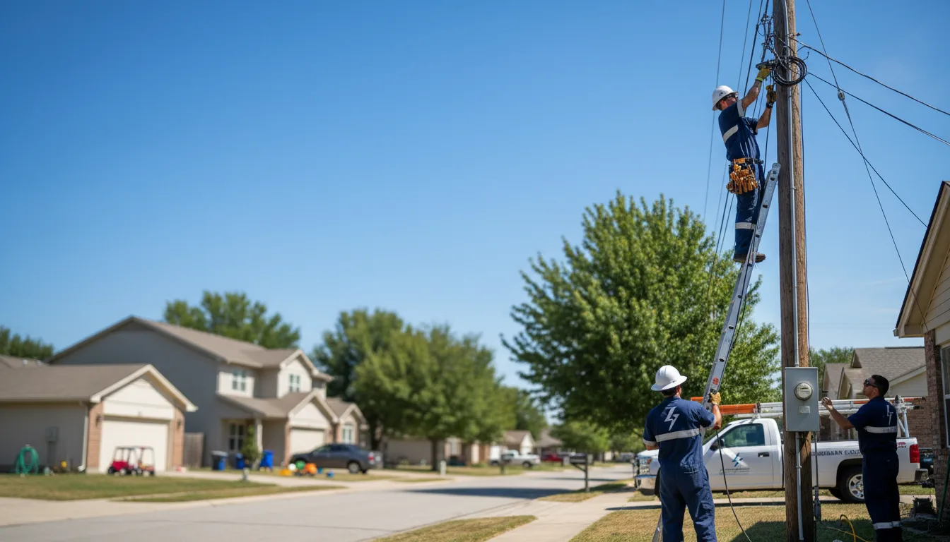 Residential electrician providing installation services in Lelia Lake, TX